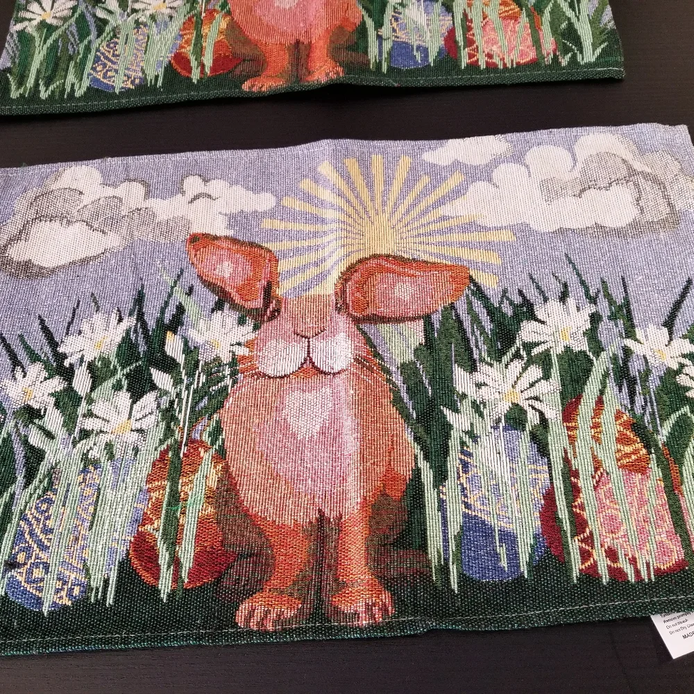 - New Handcrafted Bunny Tablemats, set of 2